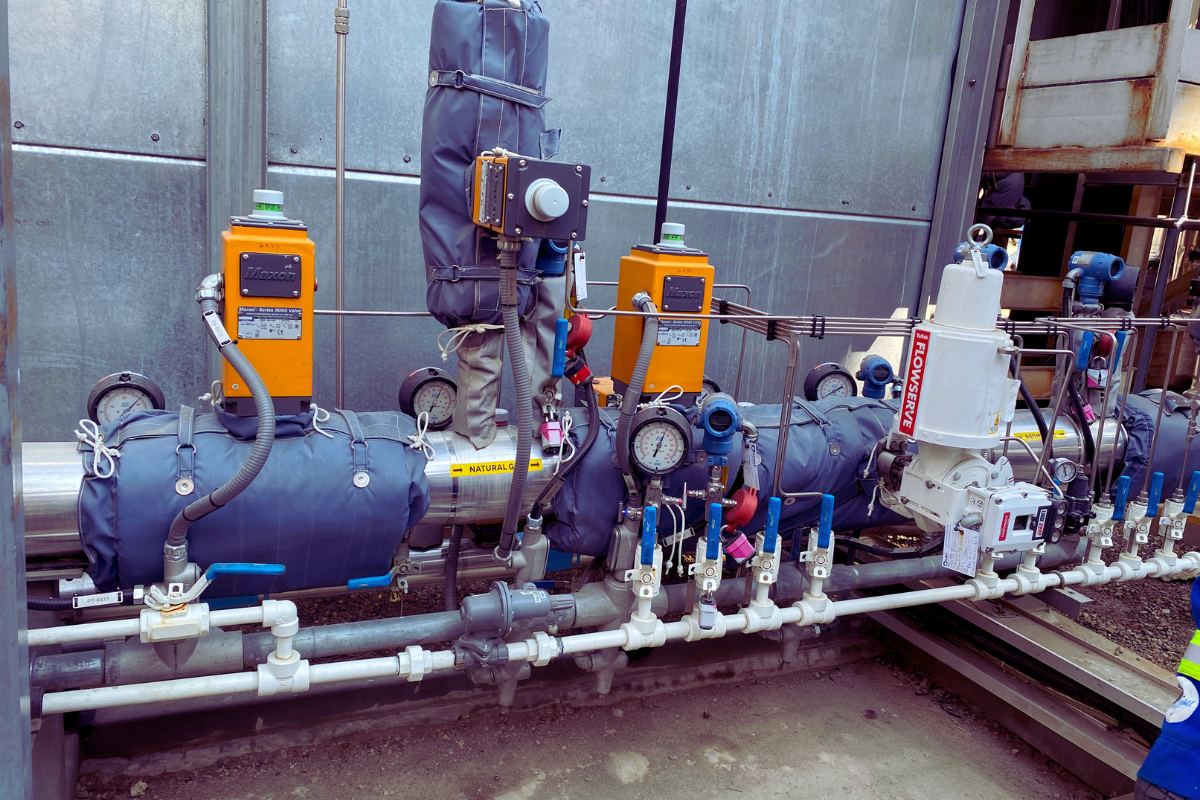 Fuel train for HRSG duct burner unit